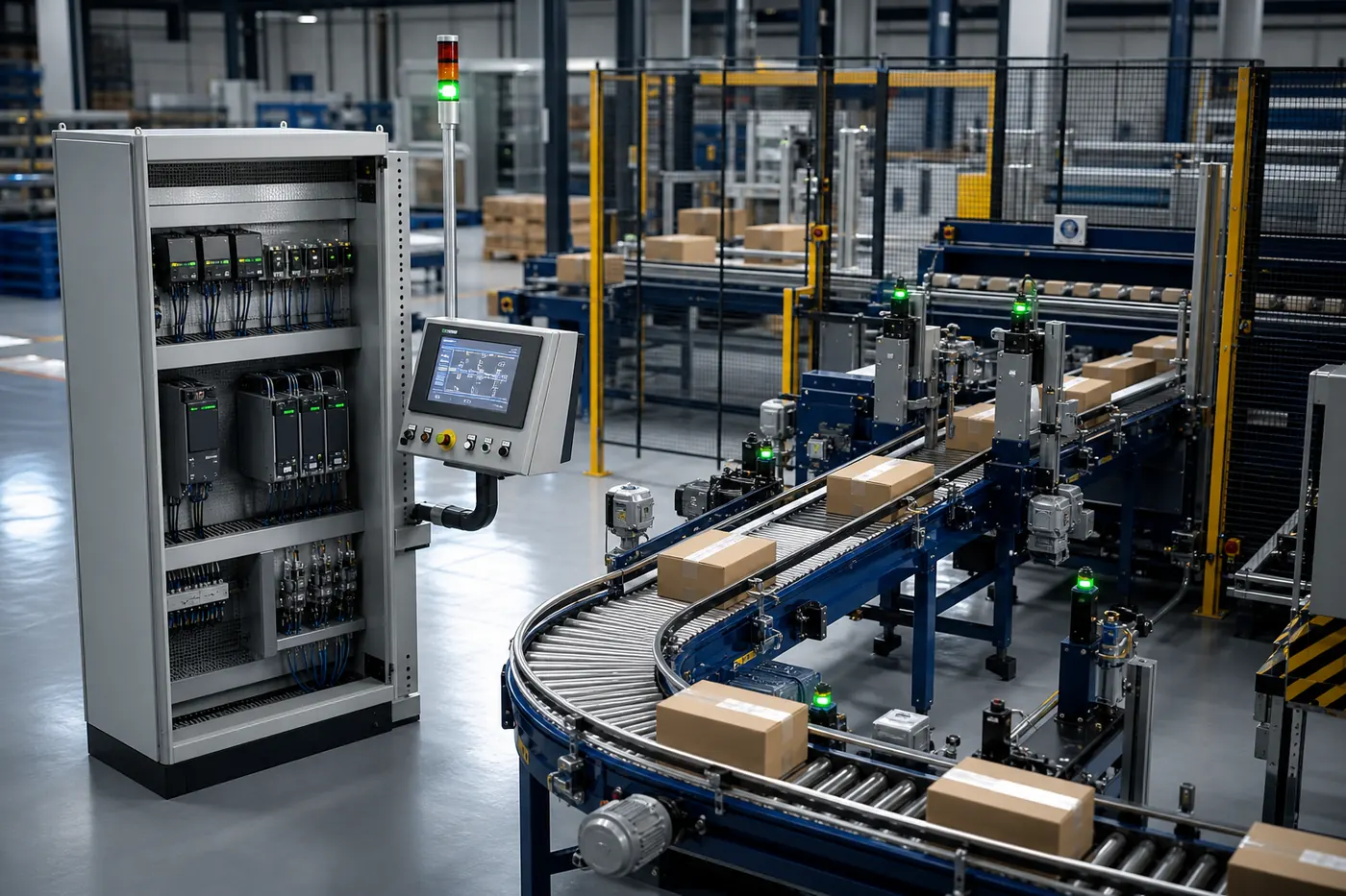 Konveyor PLC kontrol sistemi gorseli